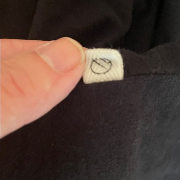 Ecothreads Black Ruffle Sleeve Organic Cotton Size Medium Women's Top EUC Soft - Picture 6 of 7